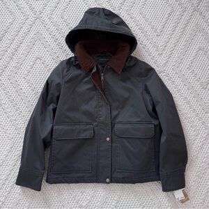 NWT Sanctuary Dark Gray/Faded Black  Corduroy Trimmed Jacket Medium